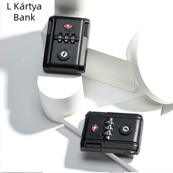 Bőröndzár jelszóval és csattal, fix kivitel — műanyag