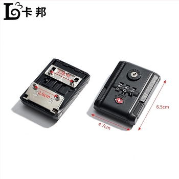 Bőröndzár jelszóval és csattal, fix kivitel — műanyag