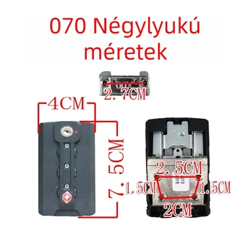 Poggyász jelszavas zár – ABS anyag, egyszínű mintázat, nem bőr, 2022 nyár