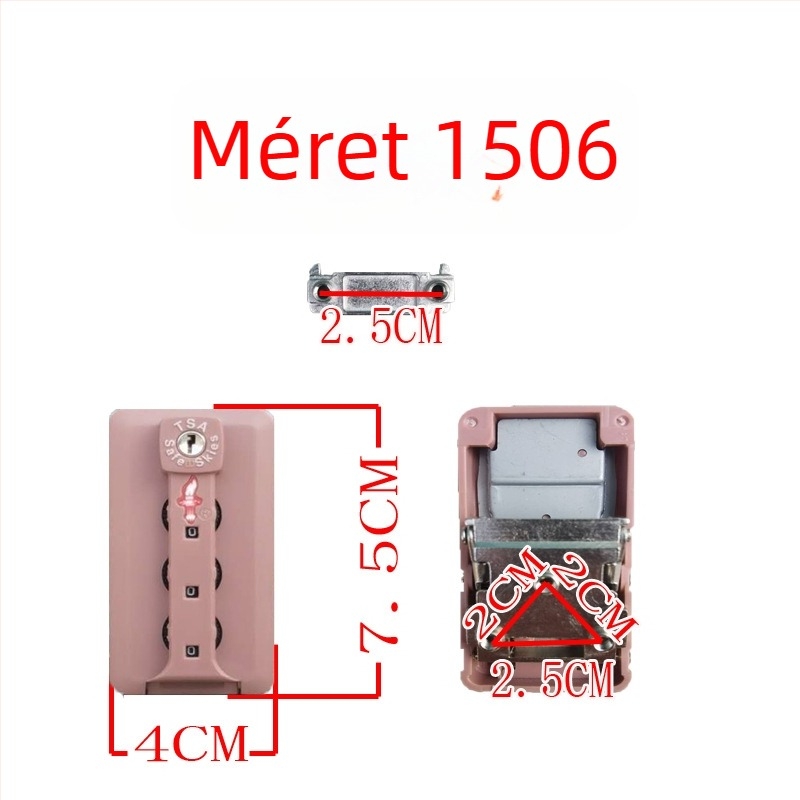 Poggyász jelszavas zár – ABS anyag, egyszínű mintázat, nem bőr, 2022 nyár