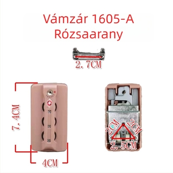 TSA007 bőröndzár jelszavas zár, ABS anyag, bőrönd javításához