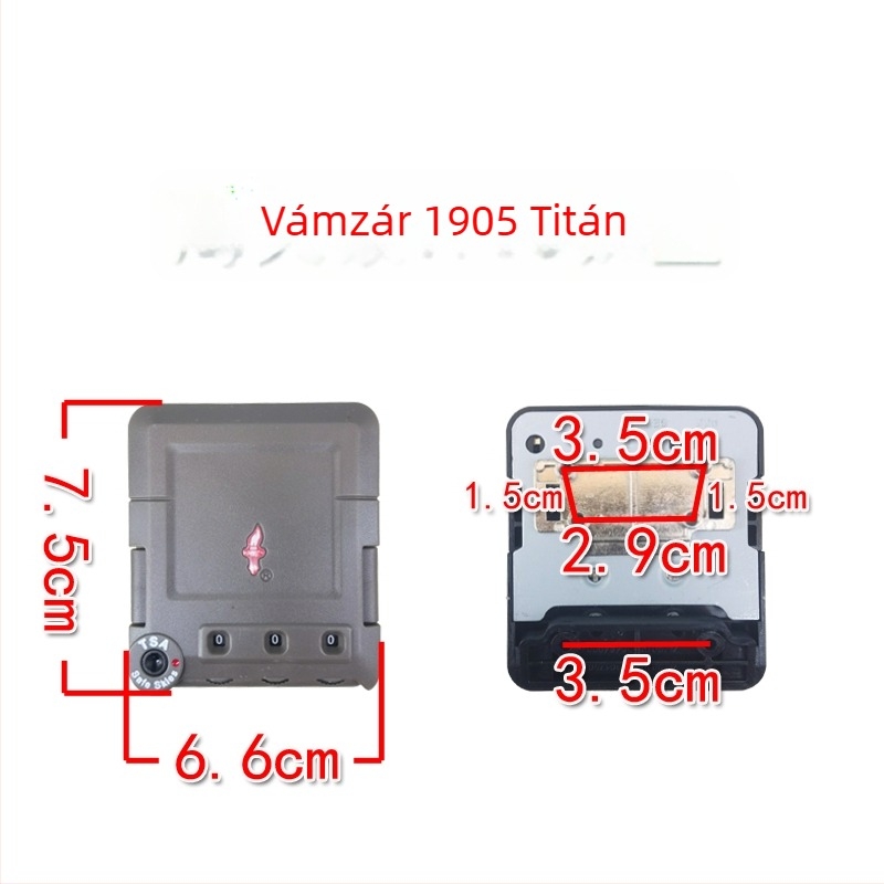 Kóddal ellátott bőröndzár – ABS anyag, egyszínű mintázat, 2022 nyári kiadás