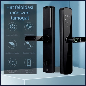 Okos ujjlenyomat-zár apartmanokhoz, jelszóval és alkalmazásvezérléssel — Bluetooth hozzáférés, elektronikus ajtózár rövid távú bérléshez