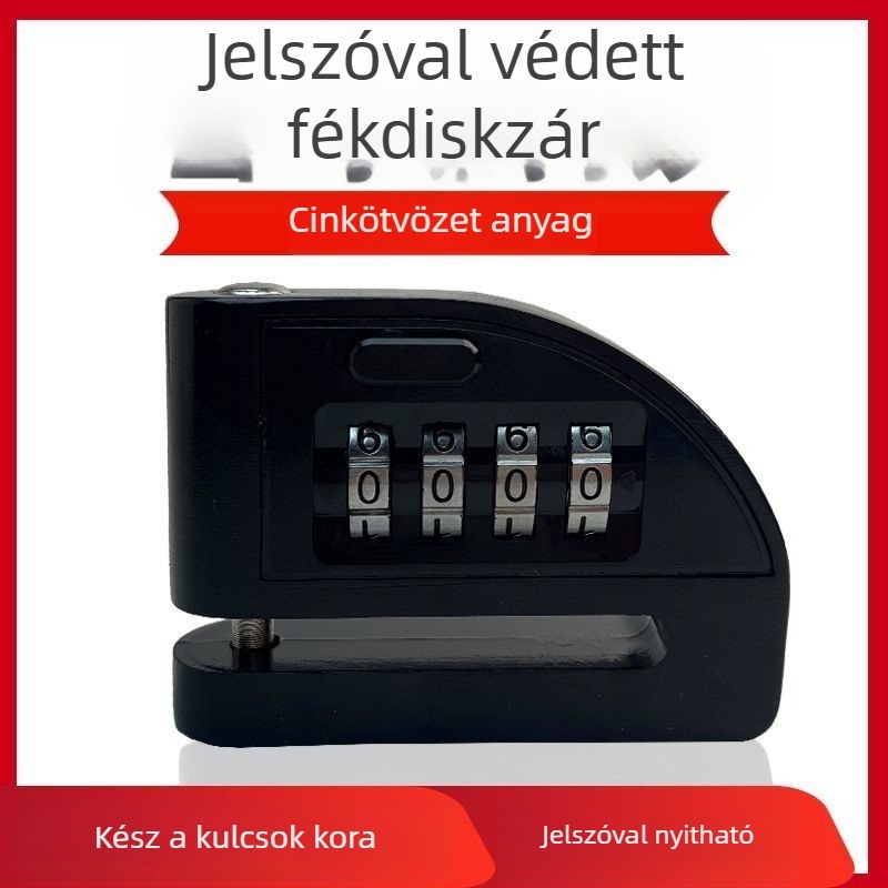Féktárcsazár jelszóval – YH3565, alumíniumötvözet, Youheng márka, lopás elleni védelem