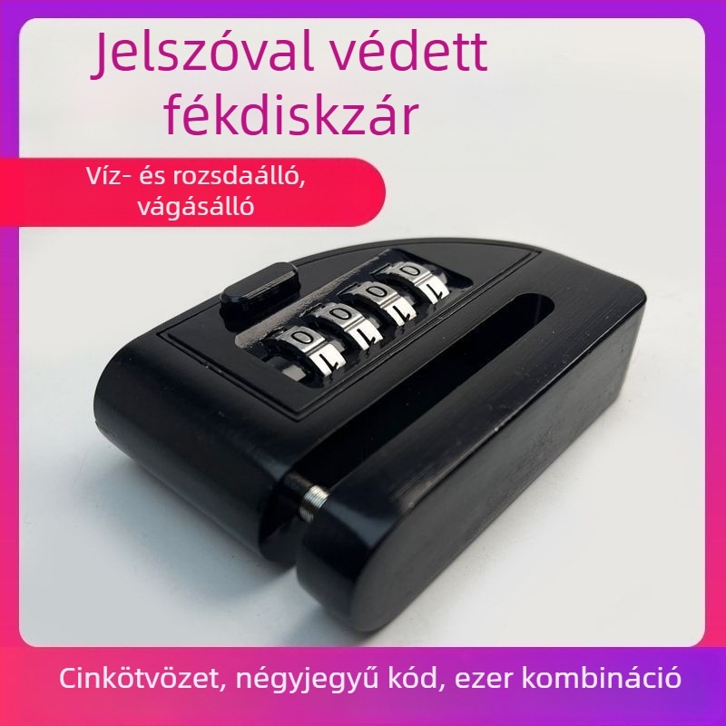 Féktárcsazár jelszóval – YH3565, alumíniumötvözet, Youheng márka, lopás elleni védelem