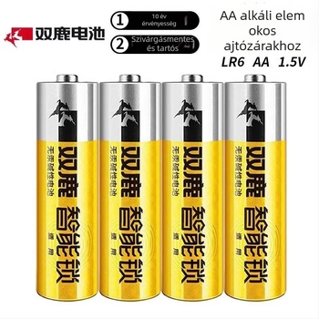 Double Deer AA alkáli elem No. 5 okos ajtózárakhoz, 1,5 V, környezetbarát