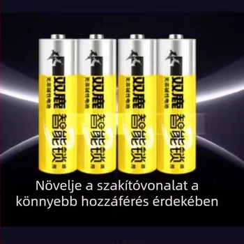 Double Deer AA alkáli elem No. 5 okos ajtózárakhoz, 1,5 V, környezetbarát