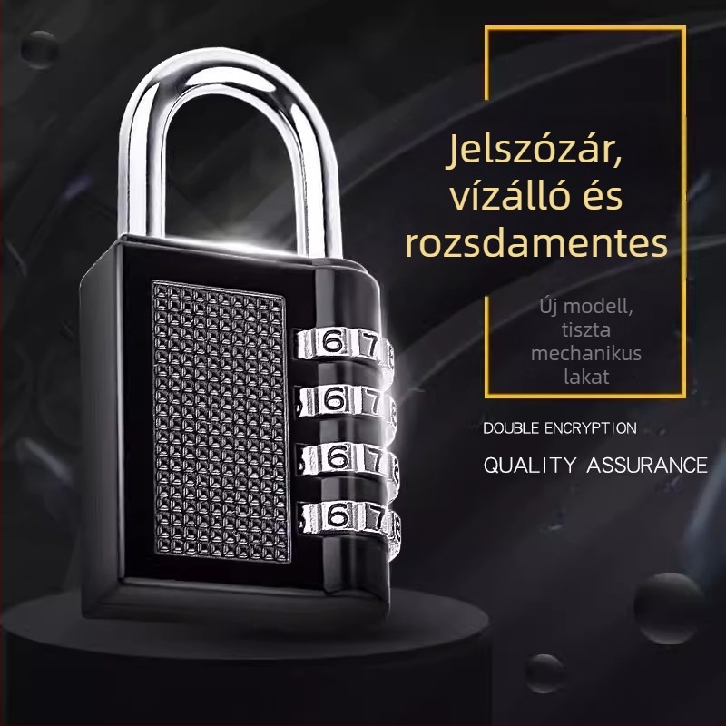 824-es kódzáras lakat – cinkötvözet tokkal, numerikus zár, kültéri vízálló és rozsdamentes, Platinum márka, szekrényekhez, bőröndökhöz, edzőtáskákhoz, ruhásszekrényekhez és sisakokhoz