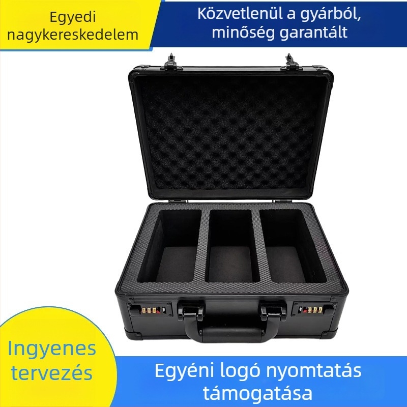 Hordozható alumínium ötvözet kártya kiállító és tároló doboz PSA/BGS minősítésű kártyákhoz – sztárkártyák gyűjteményéhez
