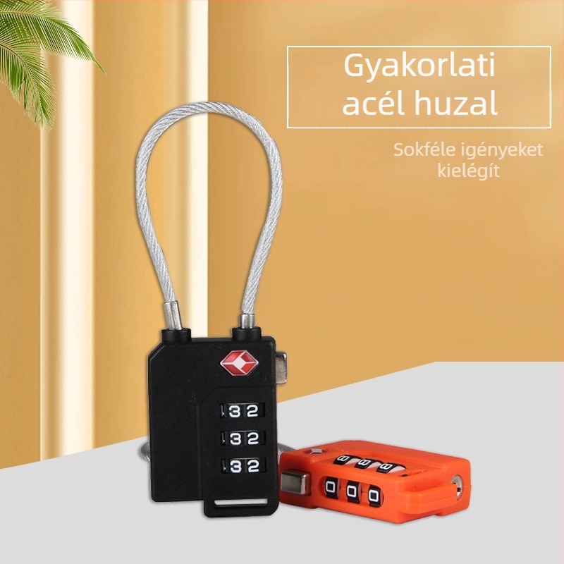 Mechanikus bőröndzár PC műanyagból, modell 211000, záró rúd vastagsága 5 mm, modern minimalist stílus