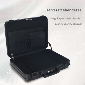 Zárható alumínium ötvözetű tok dokumentumok és 15,6 hüvelykes laptophoz, hordozható szerszámkészlet, összecsukható