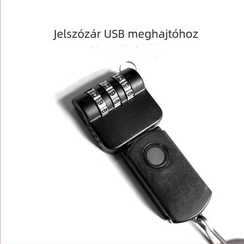 USB numerikus jelszavas zár, XC-131 — ABS műanyag, ZNBA márka, kompatibilis minden USB interfésszel