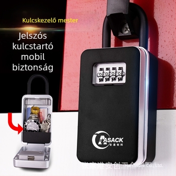 ASACK alumínium ötvözet kulcstároló kódzárral – Modell 509H-510H, záró rúd vastagsága 11 mm, közti távolság 30–35 mm, Mechanikus, Modern egyszerű stílus
