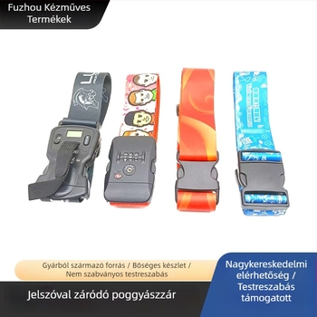 Bőröndpánt TSA-zárral, beépített mérleggel, megerősített poliészterből készült, modern minimalista dizájn