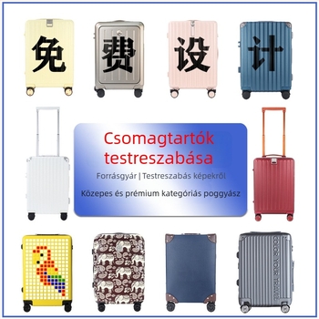 IP anime mintás kézipoggyász PC anyagból, TSA zár, USB-port, kapacitás 20–35L
