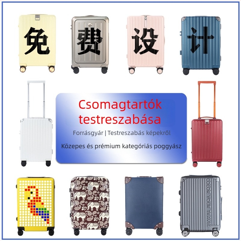 IP anime mintás kézipoggyász PC anyagból, TSA zár, USB-port, kapacitás 20–35L