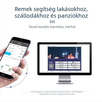 Okos elektronikus ajtózár kártyás hozzáféréssel és applikációval vezérléssel (Rozsdamentes acél; Modell MF X01; Alkalmazási területek: szállodák, iskolák, családi lakások, irodák; PIN-kód opció)