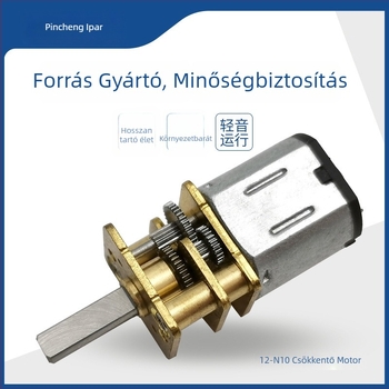 Szénkefés DC motor, modell 12-N10; 3–6 V; 59–61 rpm; 0,042–0,047 Nm