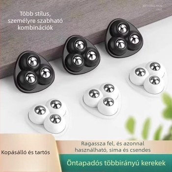 Pengyi Univerzális ragasztott bútoralap-kasztár - csendes forgó kerék, rozsdamentes acél, 2025 ősz