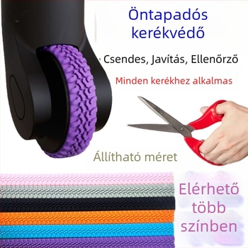 Univerzális öntapadós poggyász-kerekvédő, vastított, hangtalan, kopásálló, réz