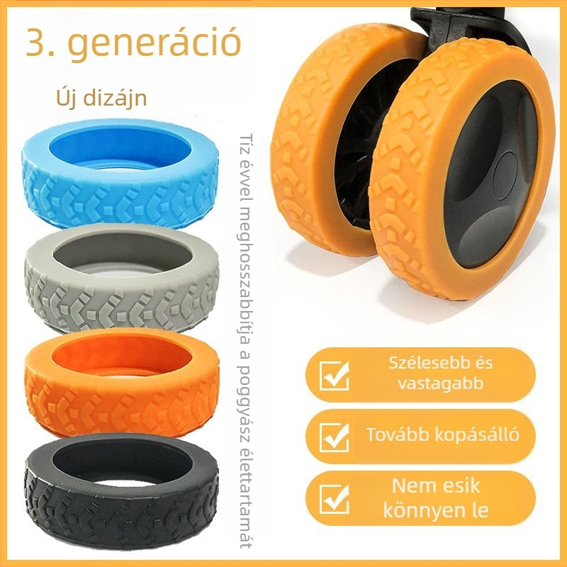 Mijiya Bőrönd kerék védőburkolat, szilikon, kopásálló, csendes kerék