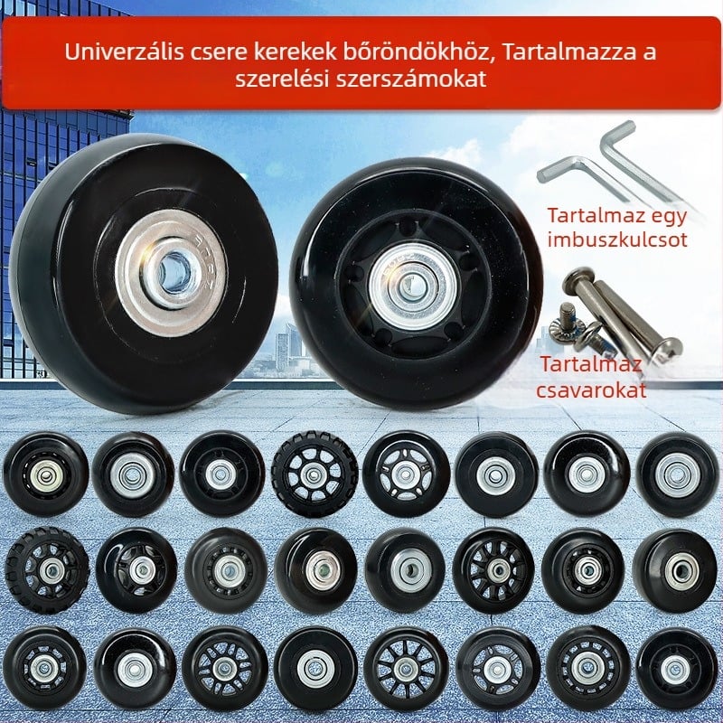 Univerzális bőrönd kerék csere – gumikerék réz szerelvénnyel táskákhoz