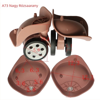 A73 nejlon poggyász kerék - körlyukú görgő, poggyász kiegészítő (Model: A73, Nylon, Poggyász tartozék)
