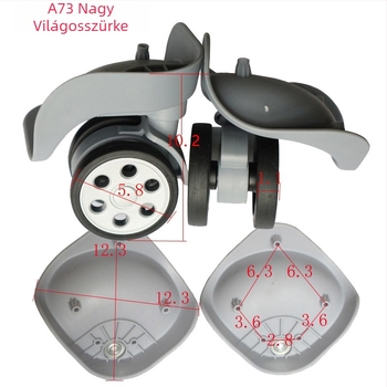 A73 nejlon poggyász kerék - körlyukú görgő, poggyász kiegészítő (Model: A73, Nylon, Poggyász tartozék)