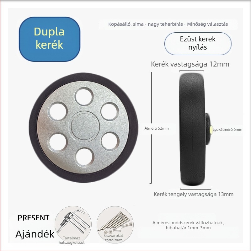 Réz anyagú univerzális kofferkerek – csere görgő, poggyász kiegészítő