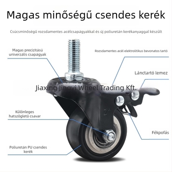 Bőrönd forgó kerék fékkel, testreszabott csavarméret, PP anyag, márka L.w