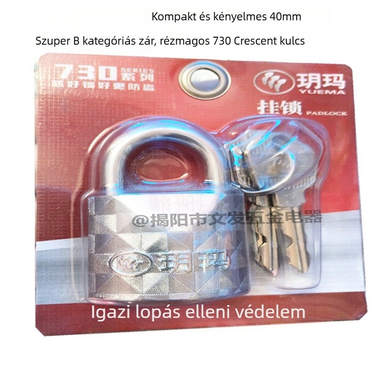 Yuema 276 Biztonsági Lakat – Rozsdamentes acél, Modell 276, alkalmas raktárakra, kollégiumi ajtókra, szekrényekre