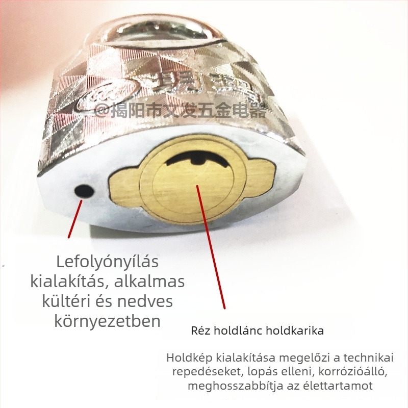 Yuema 276 Biztonsági Lakat – Rozsdamentes acél, Modell 276, alkalmas raktárakra, kollégiumi ajtókra, szekrényekre