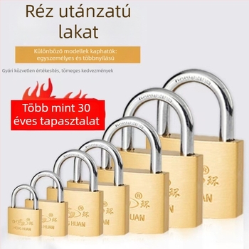 Minta réz lakat antifurt zár kollégiumi szekrényekhez, külső ajtókhoz és háztartási használatra – kompakt, kis méretű