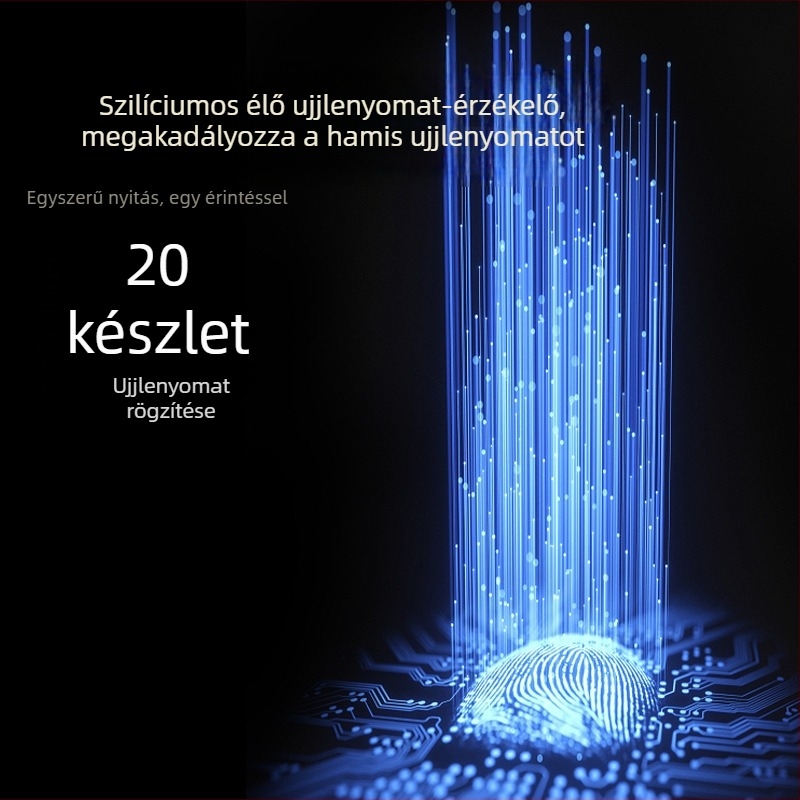 OKLOK ujjlenyomatos lakat utazótáskákhoz, szekrényekhez és öltözőkbe — rozsdamentes acél test, Bluetooth okos nyitás