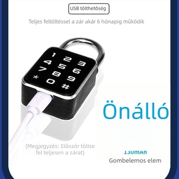 Mini ujjlenyomat- és jelszavas Bluetooth-zár szekrényekhez és fiókokhoz, kültéri vízálló, kétoldali feloldás, több mint 100000 feloldás, 0,5 s olvasási idő