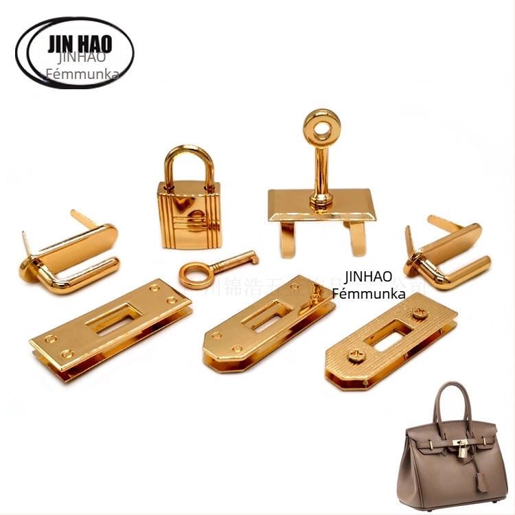 Jinhao táskahardver nyolcrészes készlet, cink ötvözetből, poggyászhoz