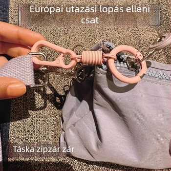 Friendly anti-tolvaj cipzárzár hátizsákhoz nyolcszög alakú csattal, európai utazásokhoz