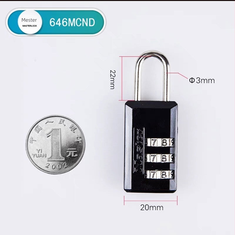 Master jelszavas lakat 647D – cinkötvözet, könnyű luxus stílus, poggyászhoz és kollégiumi szekrényekhez