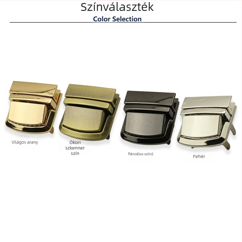 Táska zár - Fém négyzet alakú zár, Yongrun 102312, Bőrönd-kiegészítők