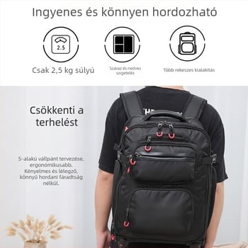 GA gurulós utazó hátizsák, könnyű kerekekkel, Oxford anyag, uniszex, zipzáras nyitás