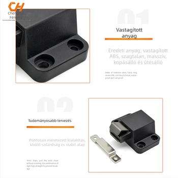 Háztartási lakat, modell 846, műanyag test, Fujian Hardware, modern minimalista stílus