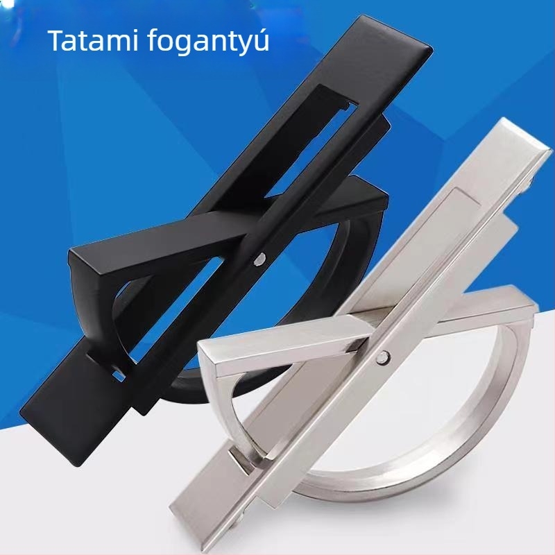 Rejtett szekrényfogantyú – japán tatami stílus, cink ötvözet, elektroplakálás, modell C0036