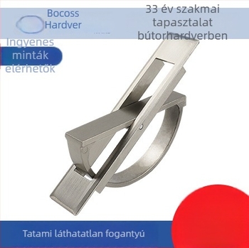 Tatami rejtett fogó A0001 tatamihoz, fiókokhoz és szekrényekhez; anyag: cinkötvözet; felületkezelés: elektrolitikus bevonat; stílus: modern minimalizmus