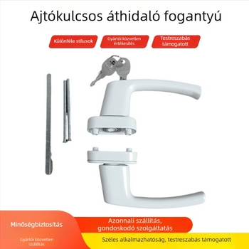 Ajtókilincs záras dupla ajtókhoz és ablakokhoz, alumínium ötvözet, JB-S01-104, Juba márka, modern minimál stílus