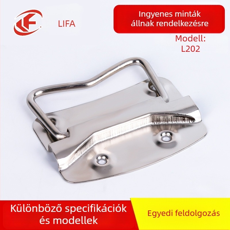Rozsdamentes acél összecsukható fogantyú fémből és fából készült eszköztárolókhoz, záró kiegészítők