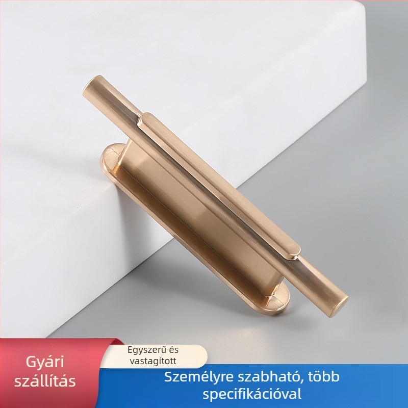 Gardrób fogantyú – modern minimalistikus formájú, rúdszerű, cinkötvözetből, JC-2202, felületre szerelve