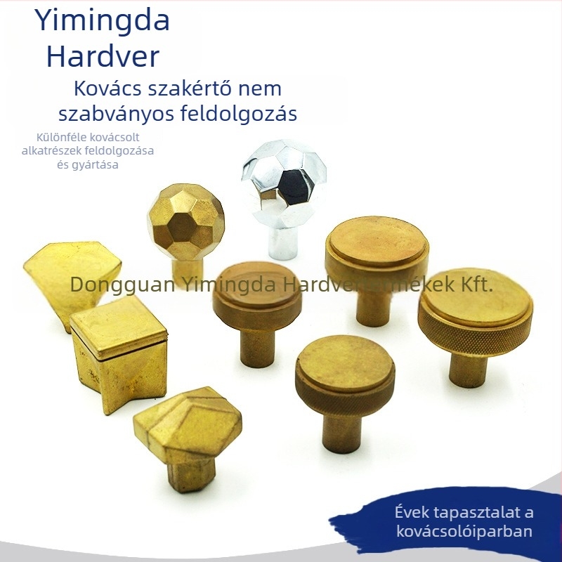Egylyukas bútorfogantyú, cink-ötvözet, meleg kovácsolás, modern minimalist stílus, testreszabható