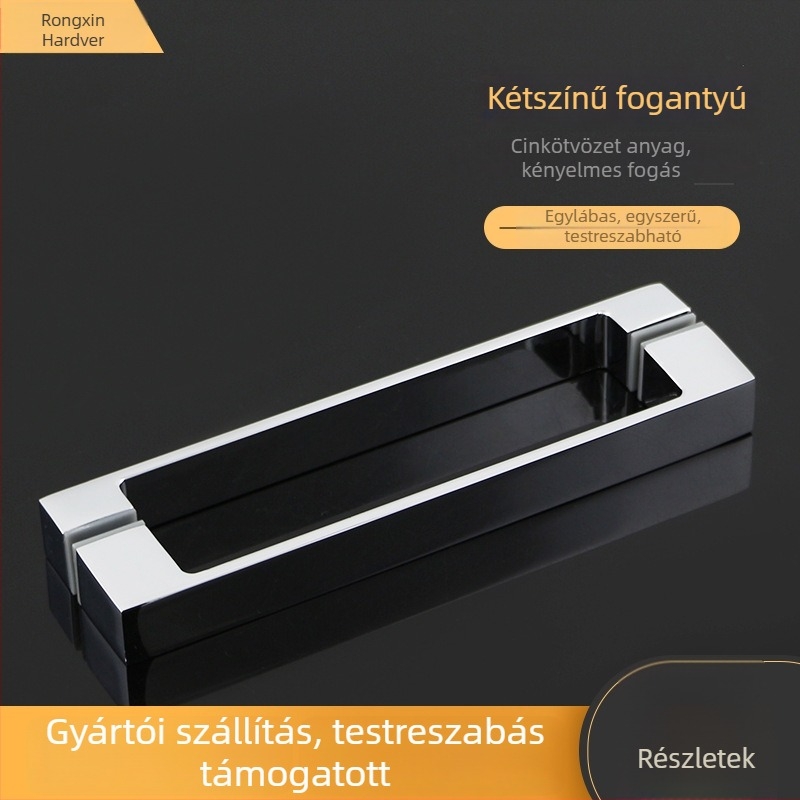 Rongxin Hardware RX-D368 kétoldalas ajtófogantyú cinkötvözetből, elektroplakolással, modern minimalista stílus