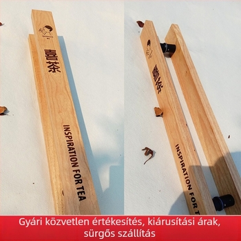 Nagy tömörfa kilincs üvegajtóhoz, kínai antik stílus