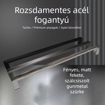 Szilárd rozsdamentes acél fürdőszobai szekrény- és fiókházhoz, üvegajtókhoz, elektropolírozott felülettel, modell Q-2233